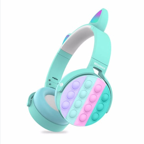 Focus and Fidget – Stress-Relief Headphones with Pop-It Fun
