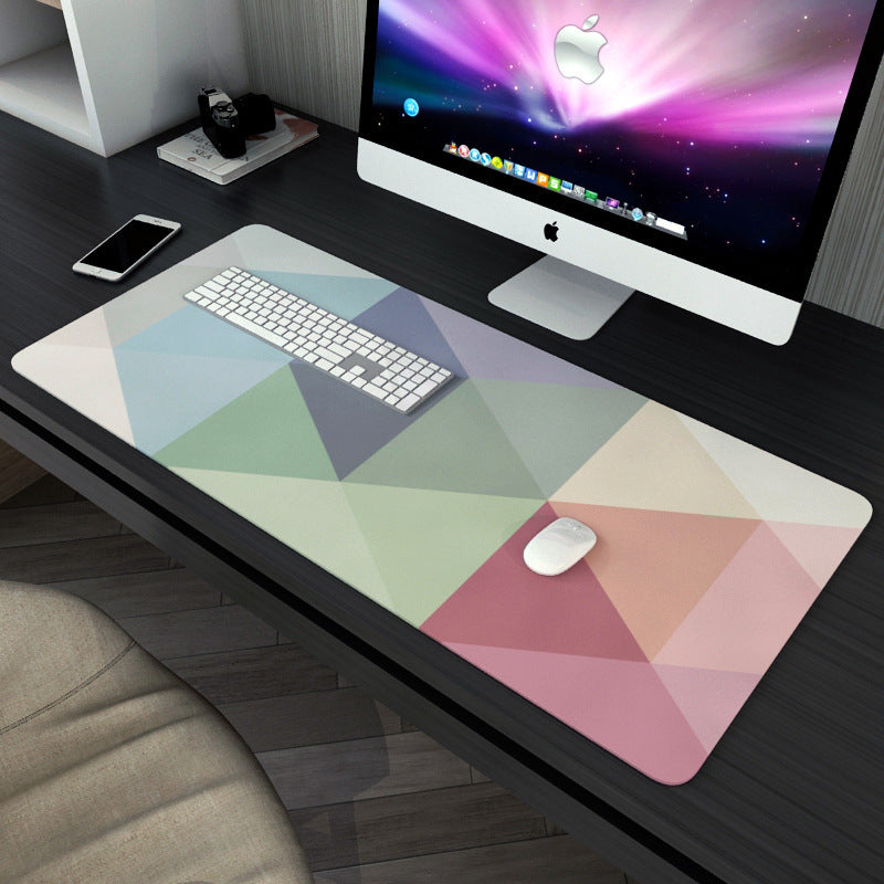 Stylish Comfort – Thick Geometric Desk Pad for Work & Play