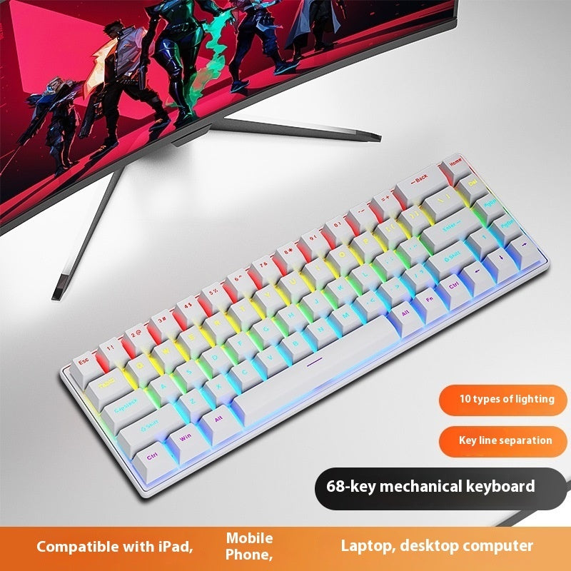 K68 Mechanical Computer Wired Keyboard