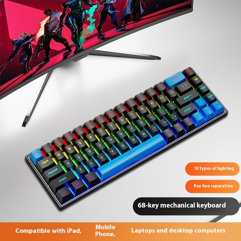 K68 Mechanical Computer Wired Keyboard