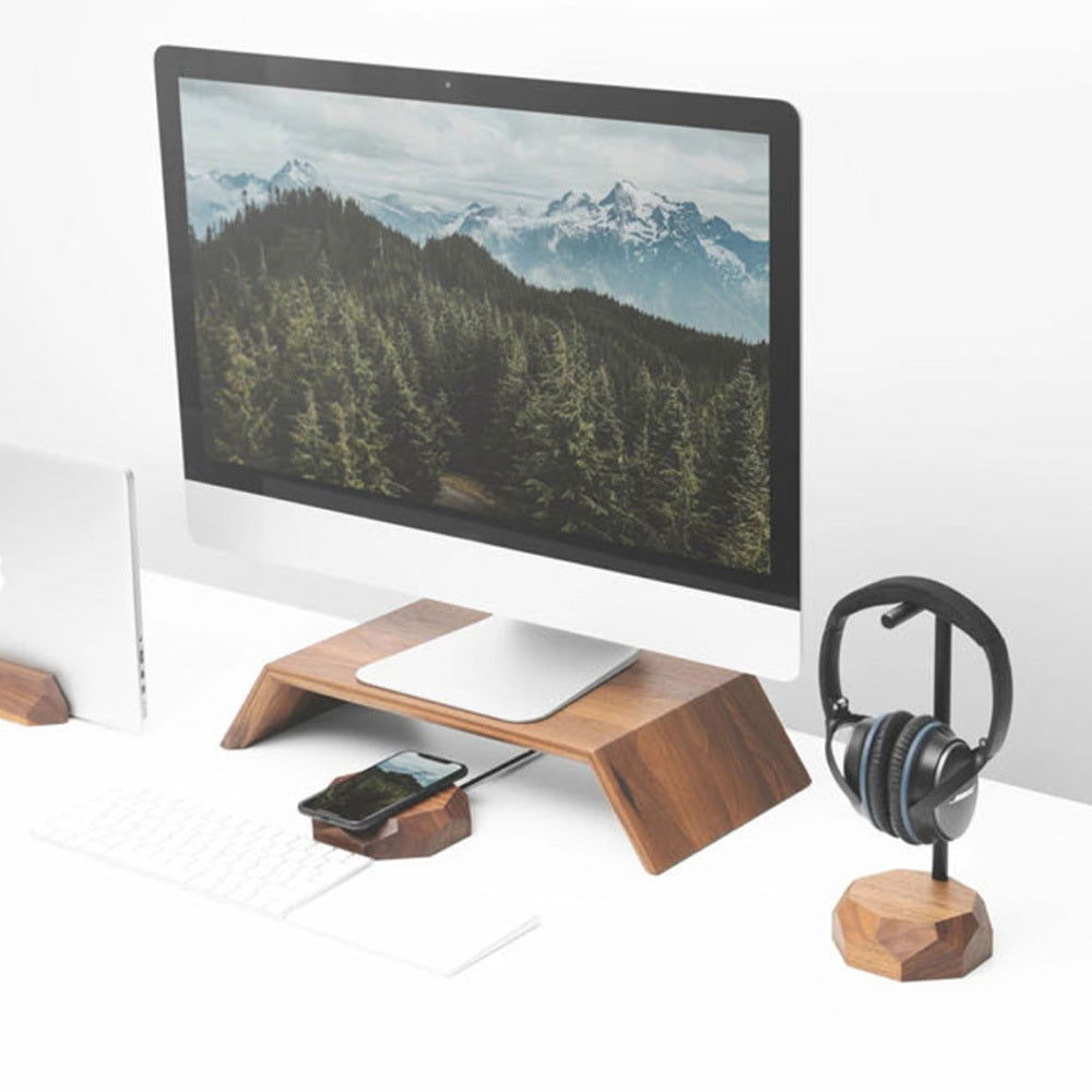 Sleek Wooden Headphone Stand for a Clean, Modern Setup