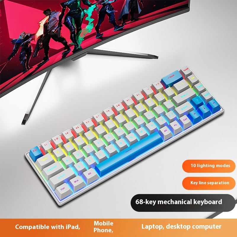 K68 Mechanical Computer Wired Keyboard