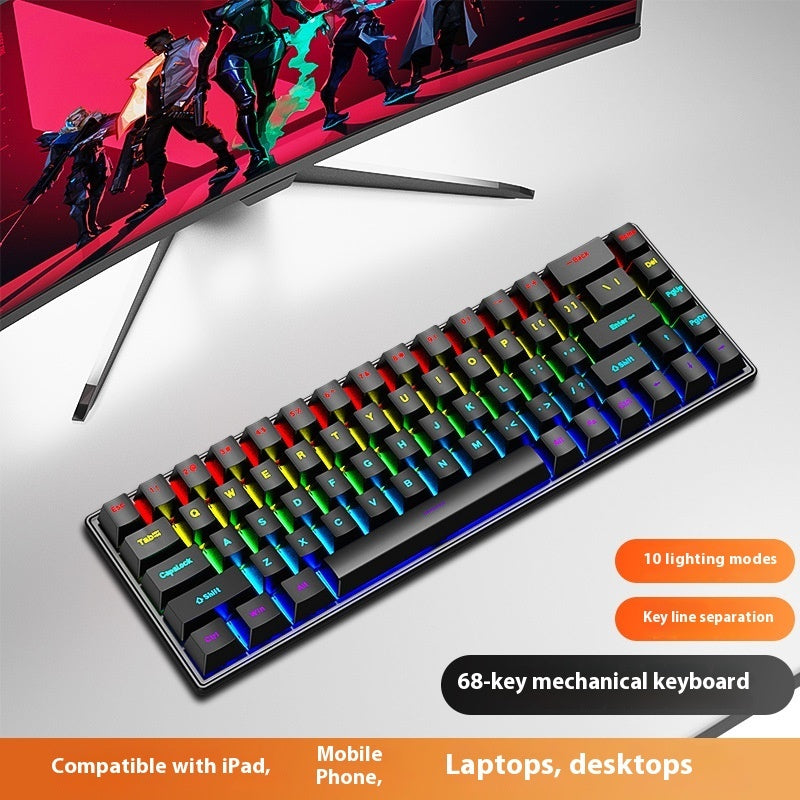 K68 Mechanical Computer Wired Keyboard